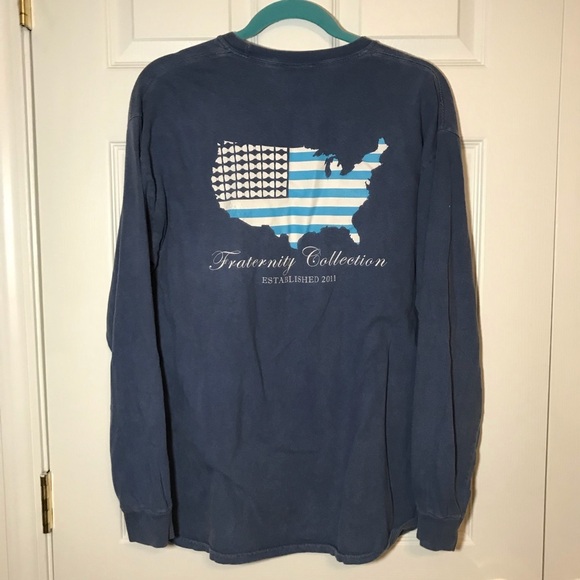 Fraternity Collection Long Sleeved Pocket Tee - Picture 2 of 4